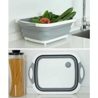[SALE 50%] BỘ THAU THỚT ĐA NĂNG - GẤP GỌN -  THAU - RỔ - THỚT