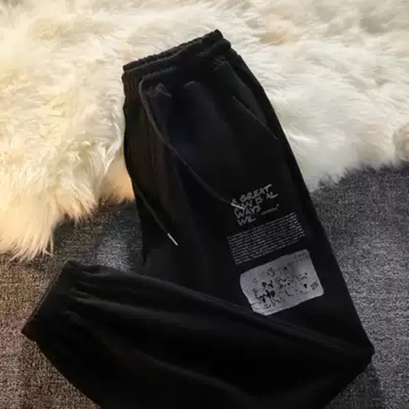 NRVP Quần thể thao nữ ống rộng phong cách đường phố Hàn Quốc mới