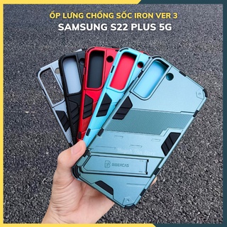 Ốp lưng Samsung S22 plus bảo vệ camera chống sốc nhựa cứng có giá đỡ iron man ver 3 phụ kiện điện thoại huỳnh tân store