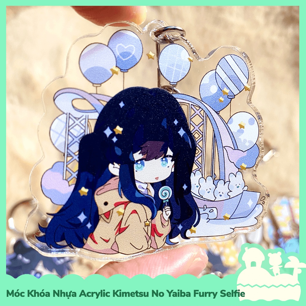 [Sẵn VN - NowShip] Móc Khóa Keychain Acrylic Nhựa Trong Anime Manga Kimetsu No Yaiba Demon Slayer Furry Selfie