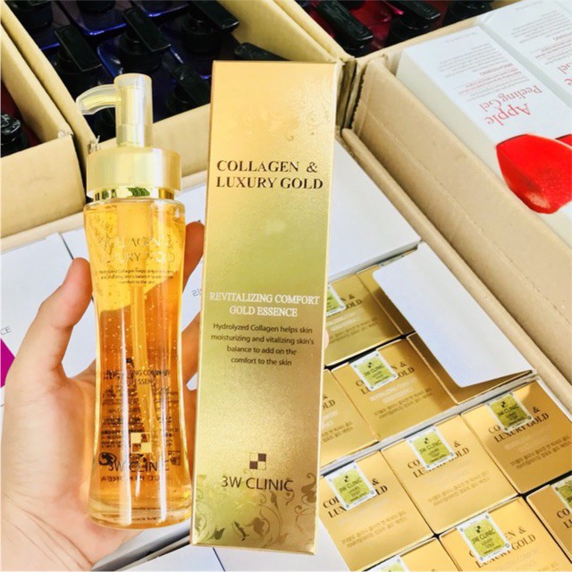 TINH CHẤT DƯỠNG TRẮNG DA COLLAGEN LUXURY GOLD 3W CLINIC ( NEW)