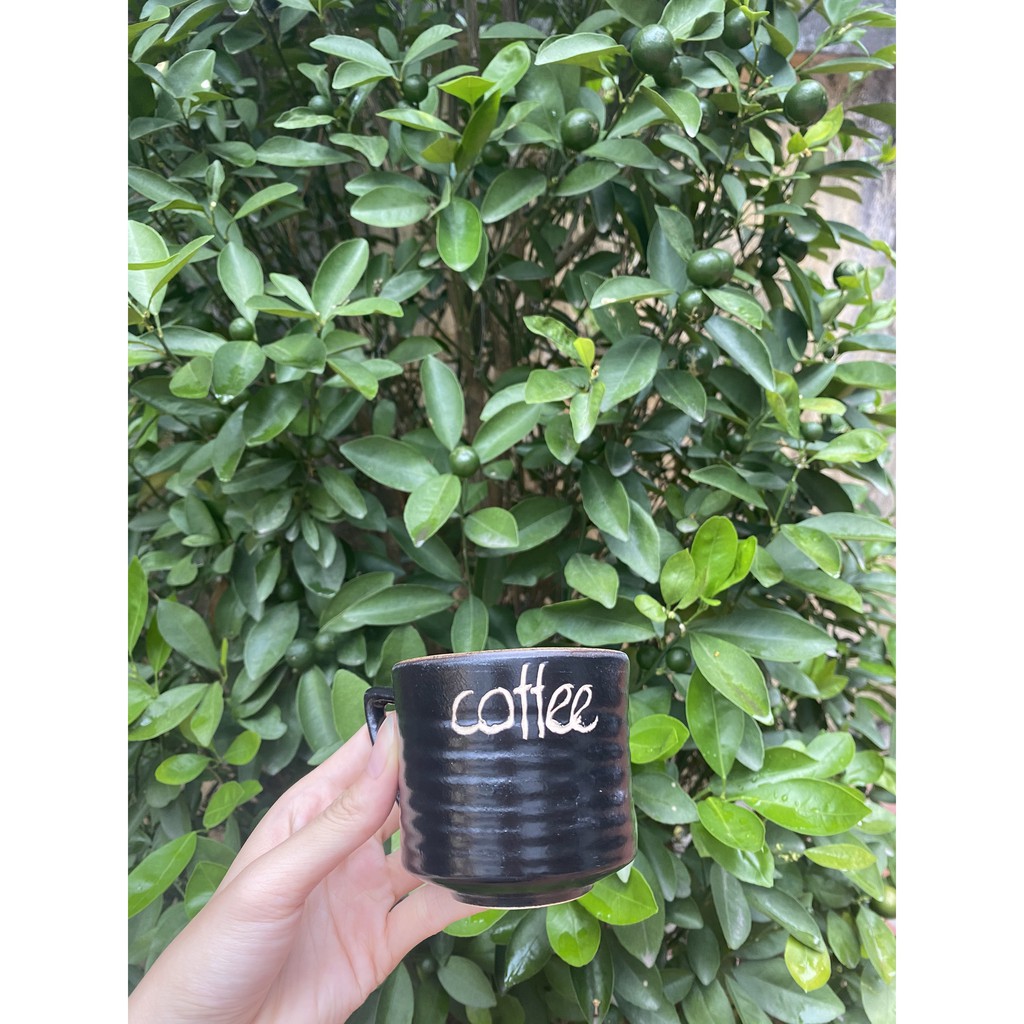 Set tách cafe/ coffee/ cà phê quai tam giác kèm đĩa Tách trà Bát Tràng