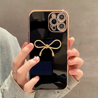 For Xiaomi 13 13T 12T 11T 12 Mi 8 9T 10T 9 11 Lite Note 10 Poco M3 M4 X3 X4 C40 F3 GT M2 Pro Long lanh Bling 3D Nơ Mạ Cạnh thẳng Vỏ điện thoại mềm Mặt sau viền vuông Nắp đầy đủ