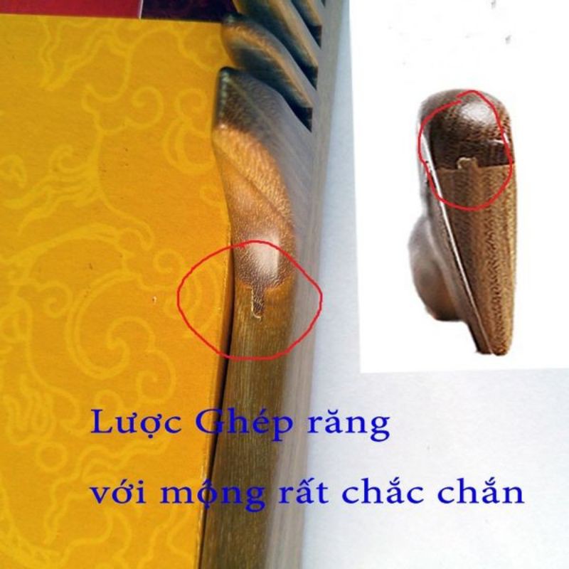 Lược Gỗ Đàn Hương Xuất Nhật - Lược ghép gỗ bách xanh Xuất Nhật - Làm Quà tặng sang trọng-Chống tĩnh điện