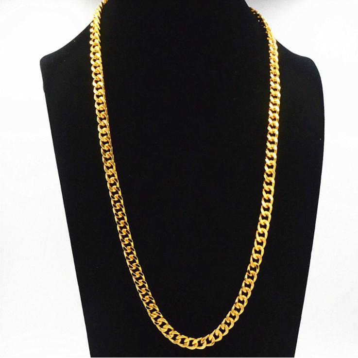 Vòng cổ Mạ Vàng 18K Rộng 6Mm(20cm-75cm) Sang Trọng Cho Nam Nữ