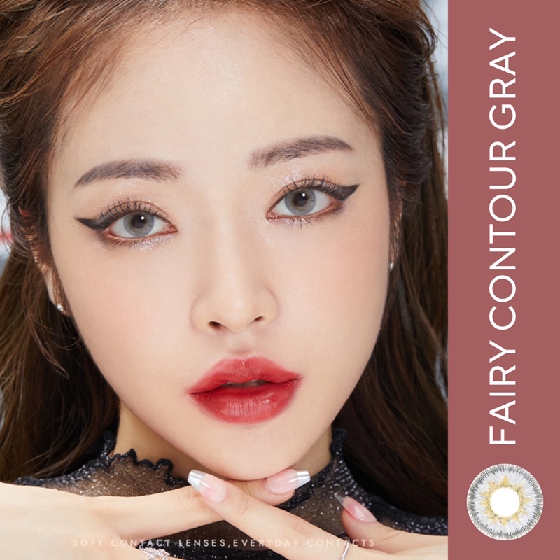 Kính Áp Tròng Cao Cấp Fairy Contour Gray 14.2 FAIRY SHOP CONTACT LENS độ cận 0 đến 10 độ