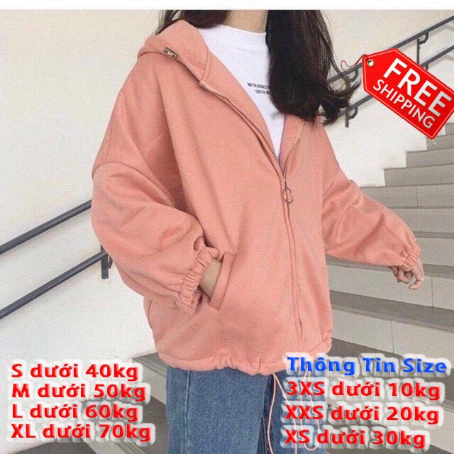 [FREESHIP] Áo hoodie nam nữ - Áo Khoác Nỉ Thu Đông Unisex kiểu dáng from rộng Lửng cánh dơi trơn cực đẹp (Tay Bó Dây Rút