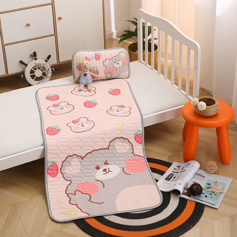 Ga Trải Giường Cũi Em Bé. Bộ Thảm Lót Giường Bằng Cao Su Tự Nhiên Mát Mẻ Mùa Hè Cho Trẻ Em