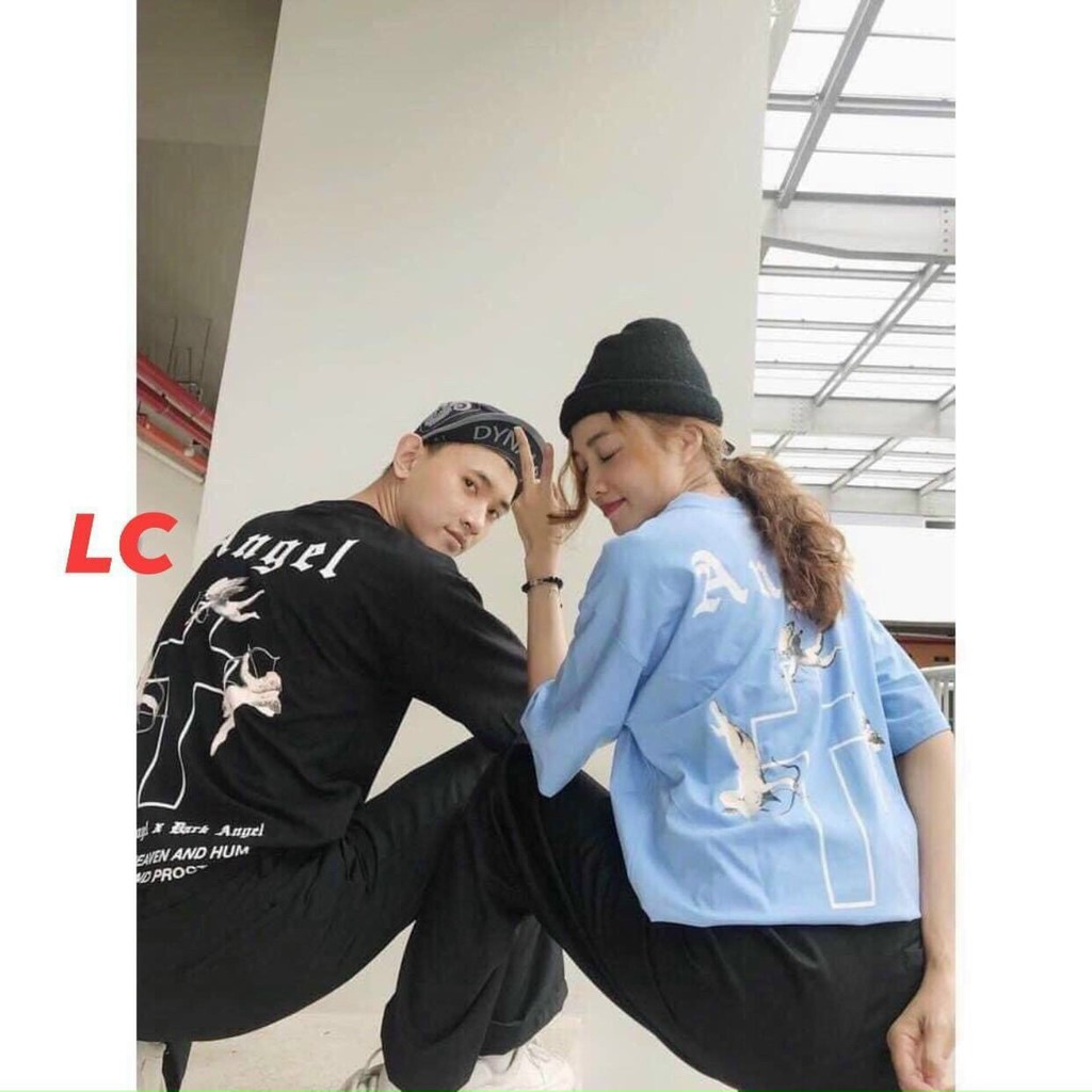 Áo Thun Tay Lỡ Unisex - Áo Thun Nam Nữ ANGEL