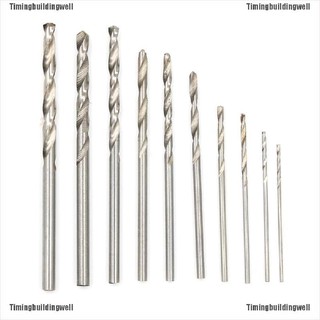 Set 10 Mũi Khoan Thép Phủ Titan Tốc Độ Cao 0.8-3mm