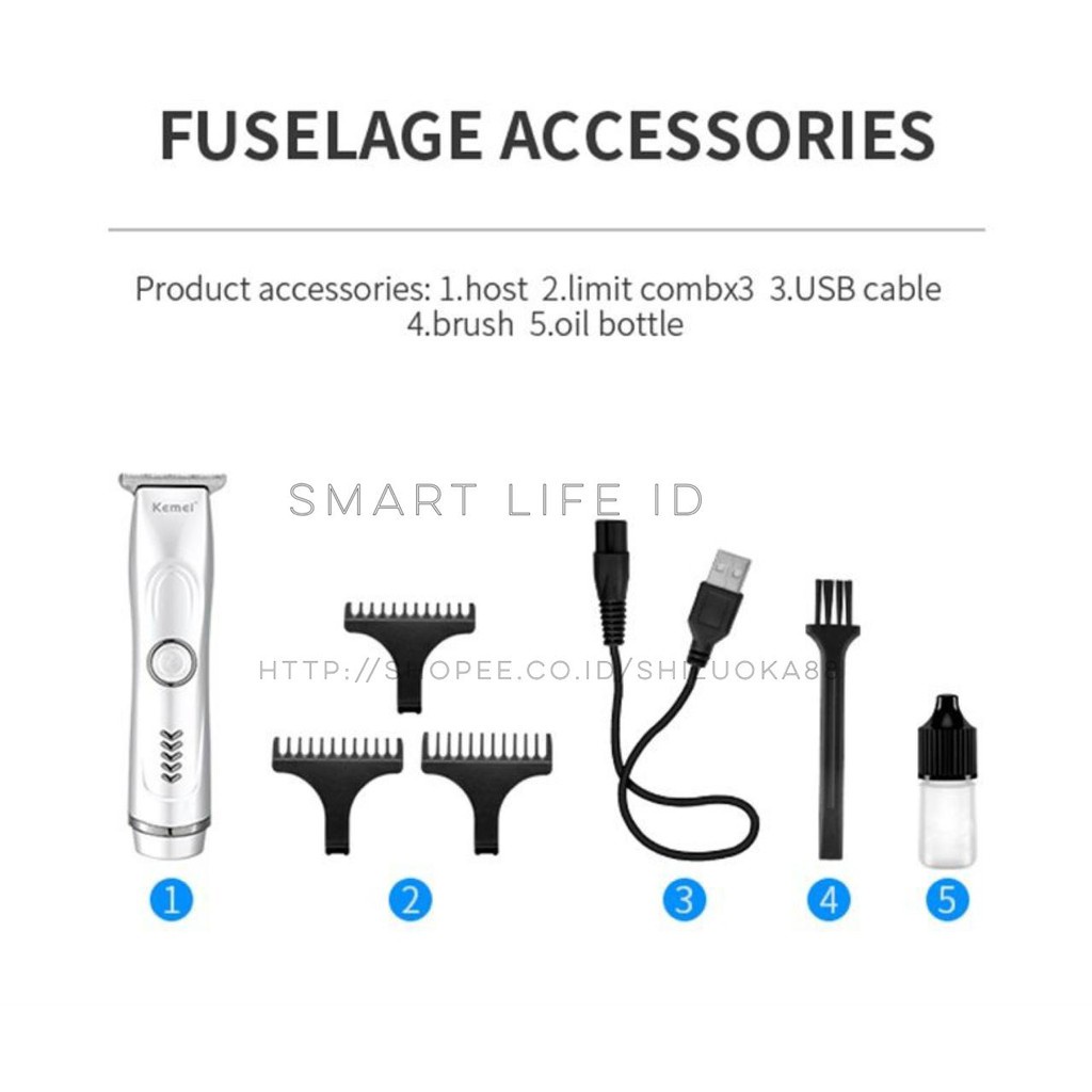 Tông Đơ Cắt Tóc Nhỏ Gọn Kemei Km 6011