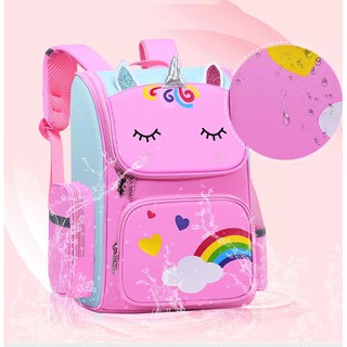 [Hàng đẹp- Size37] Cặp sách học sinh. Balo Hàn Quốc Hình Kỳ Lân MOMO Cho Bé Balo cho bé hình chú kỳ lân siêu đáng yêu.