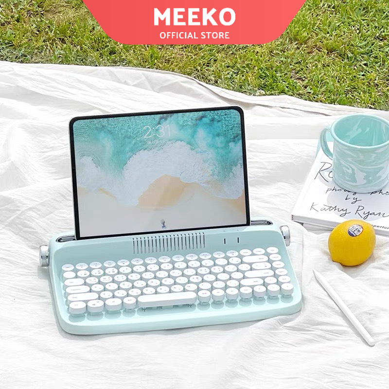 Bàn Phím Bluetooth phong cách Retro cổ điển màu pastel bản quốc tế MEEKO