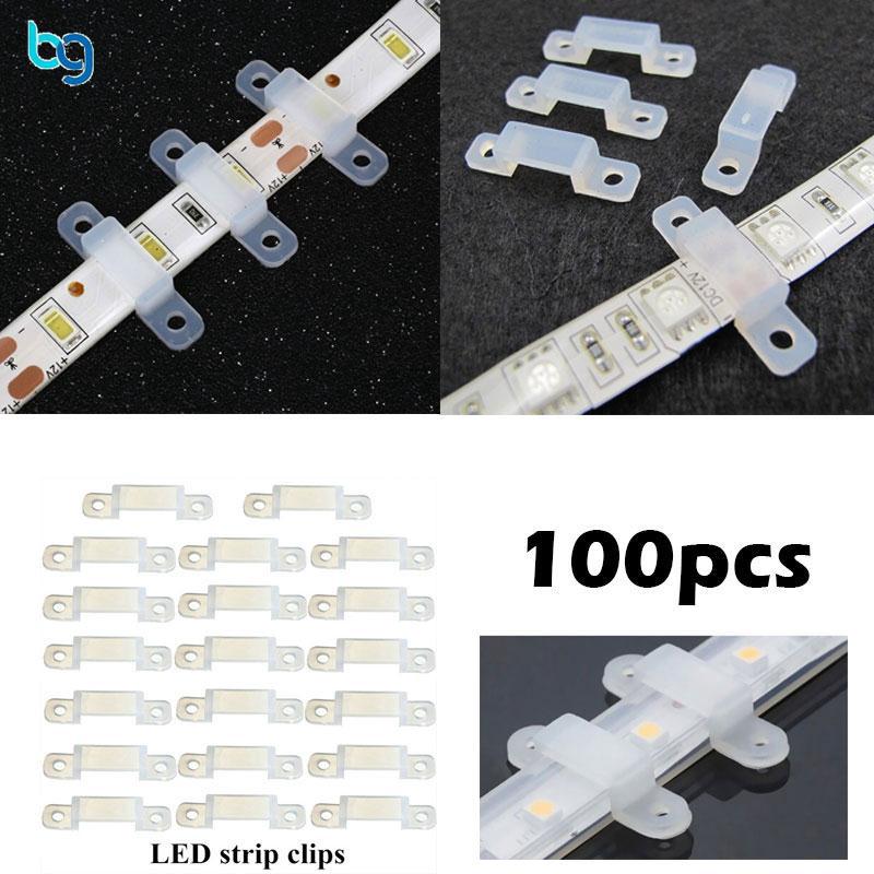 100pcs LED Lamp With Fixing Clip fFrmware Silicone Inner Width 12mm