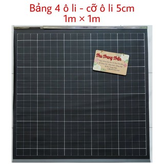 📚 Bảng 4 ôli - cỡ ôli 4cm/5cm - 1m×1m - Ko nẹp