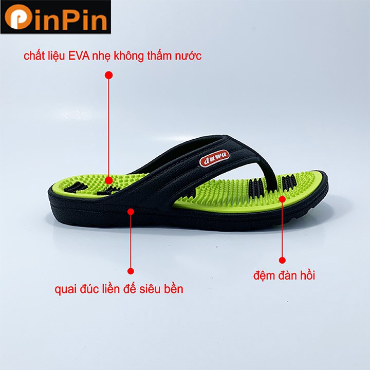 dép nam kẹp PinPin quai đúc liền đế chất liệu eva nhẹ Gai Massge đệm êm không thấm nước - dw093