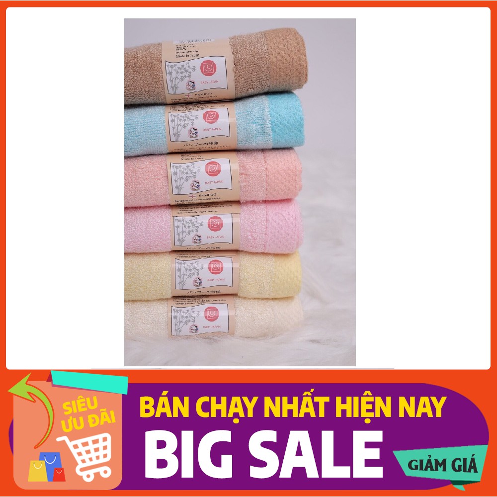 Khăn mặt sợi tre kháng khuẩn chống mốc Unobaby Nhật Bản