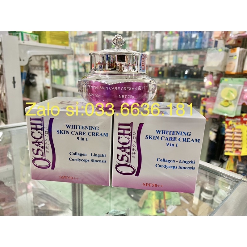 {cam kết chính hãng 100%} kem OSACHI WHITENING SKIN CARE CREAM 9 in 1 dưỡng trắng da cao cấp hủ 20G
