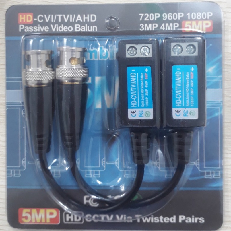 Balun dùng Lắp đặt hệ thống camera giám sát, dùng cho các dòng camera HD-CVI, HDTVI,...