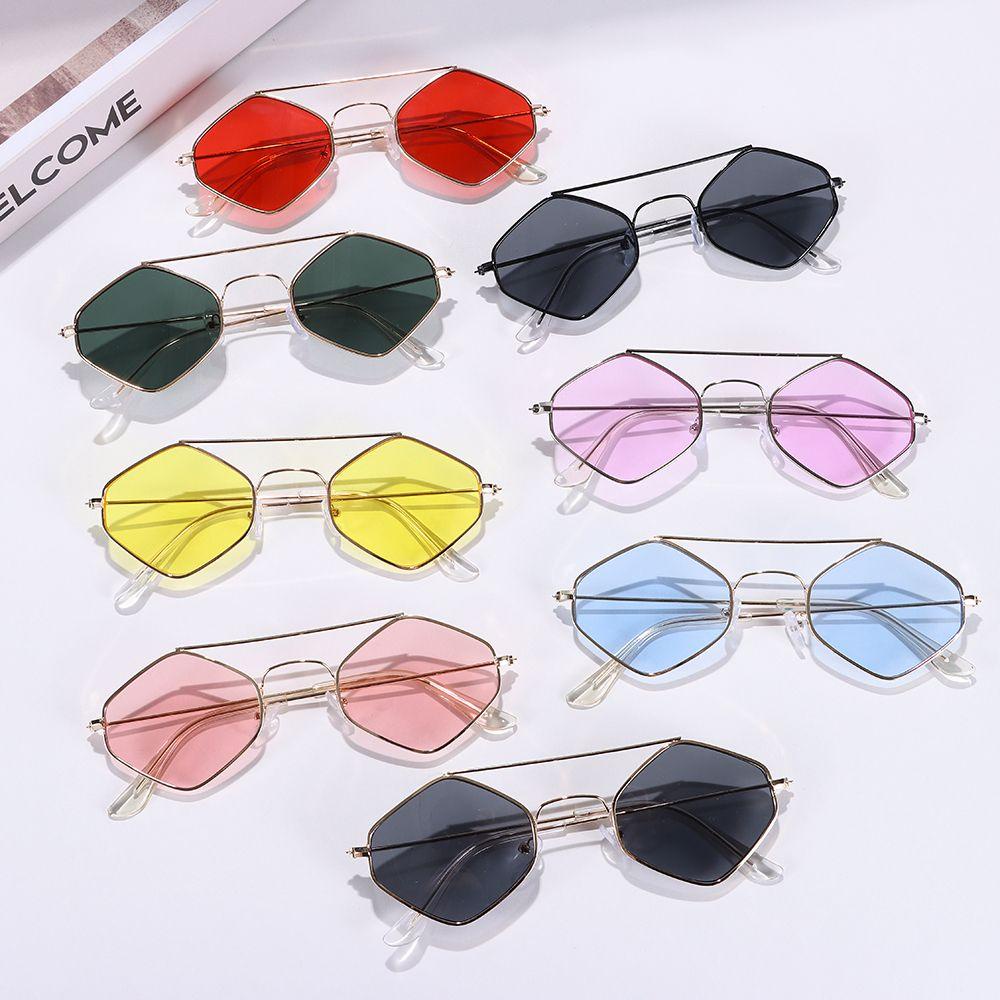 Kính Râm Nữ Gọng Kim Loại Chống Tia UV400 Phong Cách Vintage