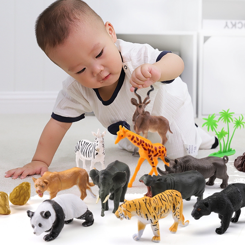 Set 58 món đồ chơi mô hình động vật hoang dã bằng nhựa sống động như thật dành cho bé