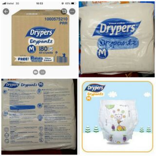 Bỉm quần Drypers Drypantz M60 (6-12ký)