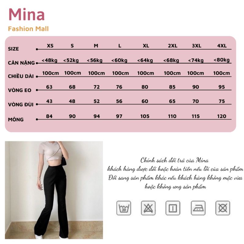 Quần Ống Loe Legging Thun Lưng Cao Bigsize có dây buộc siêu tôn dáng