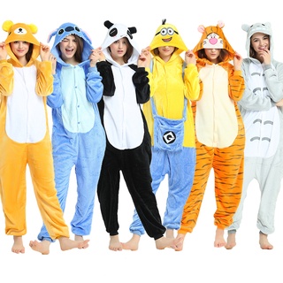 Kigurumi bộ đồ ngủ liền thân hình thú hoạt hình cho nam và nữ