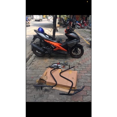 Bảo vệ khung sườn xe máy NVX lắp xe hàng chuẩn Indo đồ độ xe Đồ chơi xe máy Quân Vĩnh Tuy