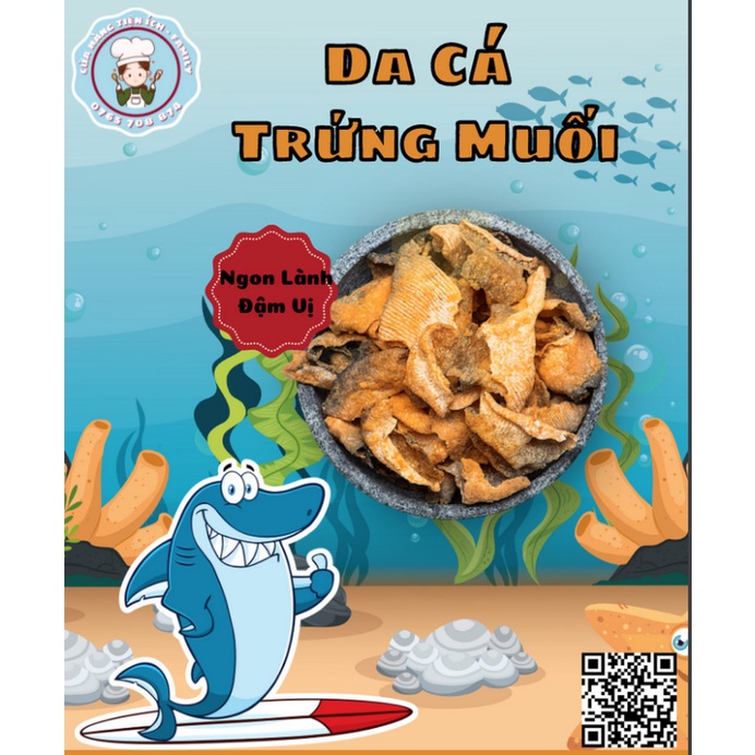 Da Cá Trứng Muối  - Giá Rẻ -  [Mã MGG16] 250Gram...Da Cá Giòn Trứng Béo Béo [Nhà Làm] Sạch Sẽ Ăn Vặt Family Q6