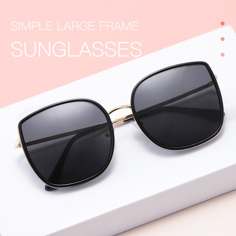 Kính Mát Nữ Oversize Tròng To Bảo Vệ Khỏi Tia UV