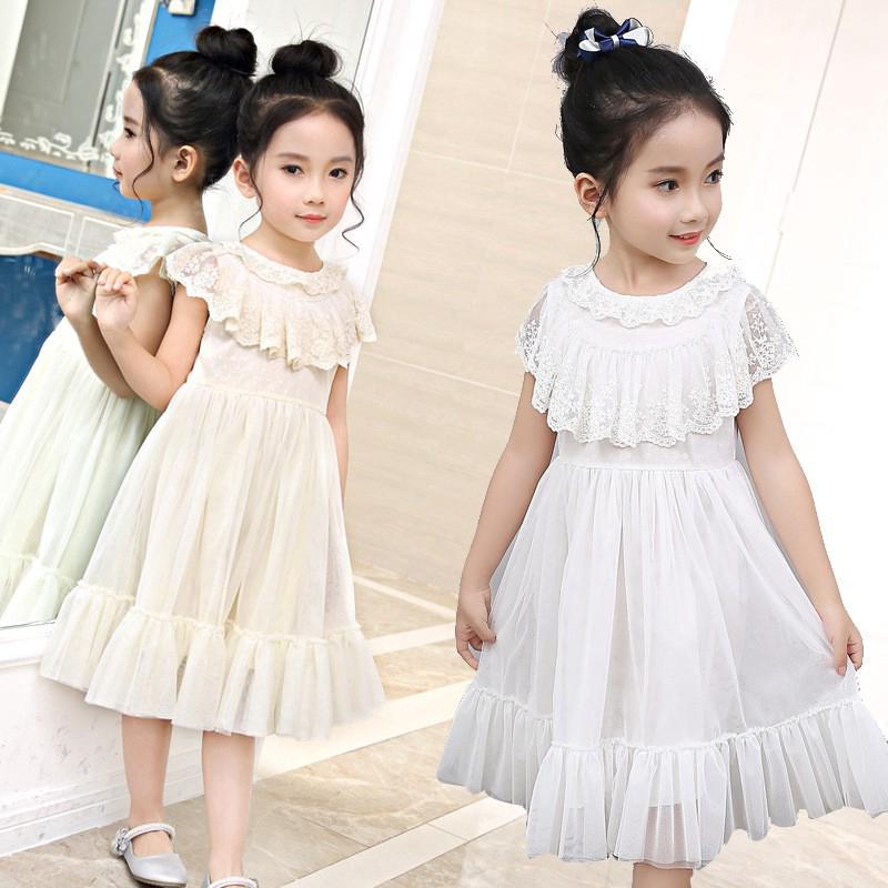 Đầm lưới ren công chúa dễ thương cho bé gái