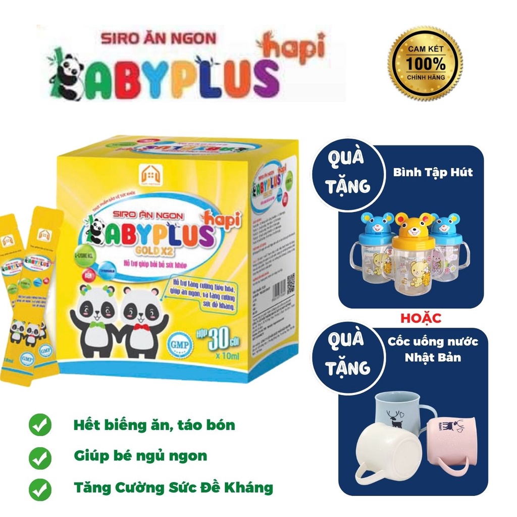 Siro Ăn Ngon Baby Plus, Giúp Bé Tăng Cân, Tiêu Hoá Tốt, Tăng Cường Sức Đề Kháng, Hết Táo Bón - Bé ăn ngon, ngủ ngon