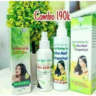 Combo Dầu Gội Bưởi + Tinh Dầu Dưỡng Chất Hoa Bưởi ( trị rụng tóc )