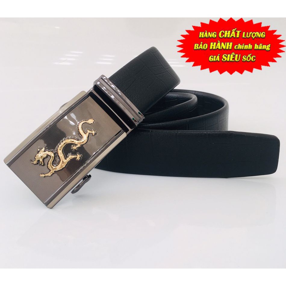 Dây nịt, thắt lưng nam mặt trượt khóa tự động cao cấp