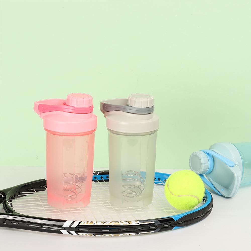 Bình Nhựa Lắc Pha Chế Nước Uống Kèm Dây Bóng Đánh Trứng 500ml Tiện Dụng Mang Theo