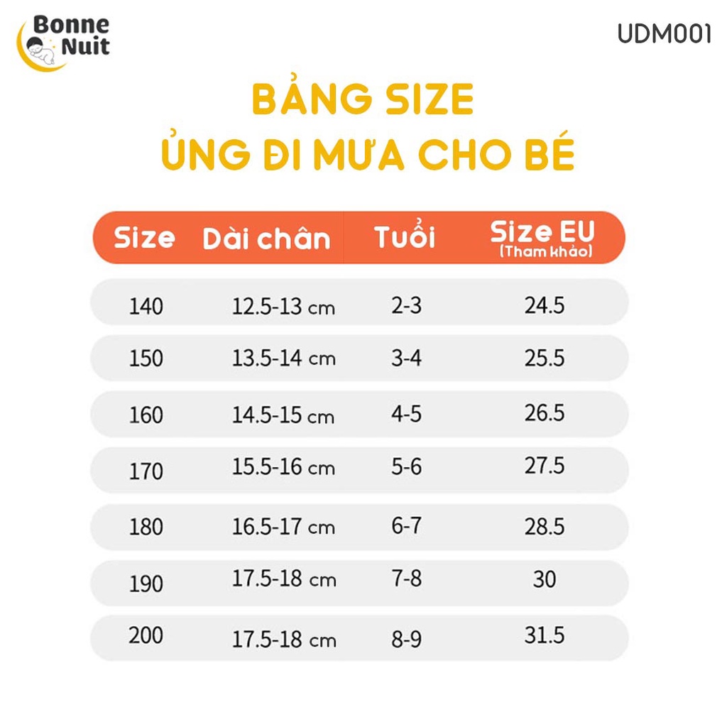 Ủng đi mưa siêu mềm, chống trơn trượt hình gấu nâu siêu yêu cho bé