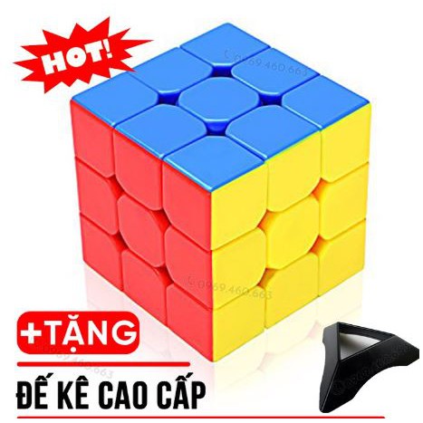 Rubik 3x3x3 Đẹp, Xoay trơn, Không rít, Độ bền cao. Đồ chơi lắp ghép cho mọi lứa tuổi
