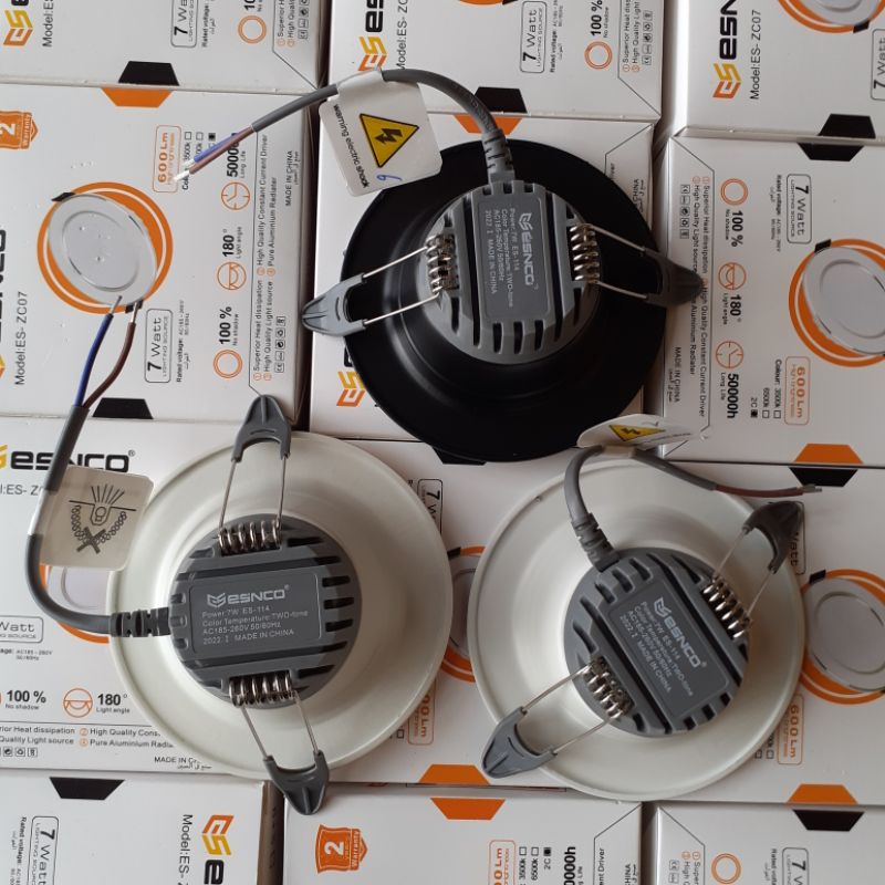 Đèn Âm Trần, Đèn Mắt Trâu Đổi Màu Phi 70 , phi 76 , Phi 90/7W