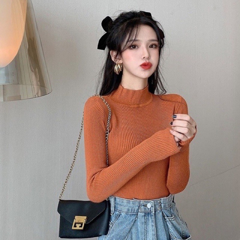 Áo len tăm cổ 3cm - khách xem bảng màu ảnh cuối nhé
