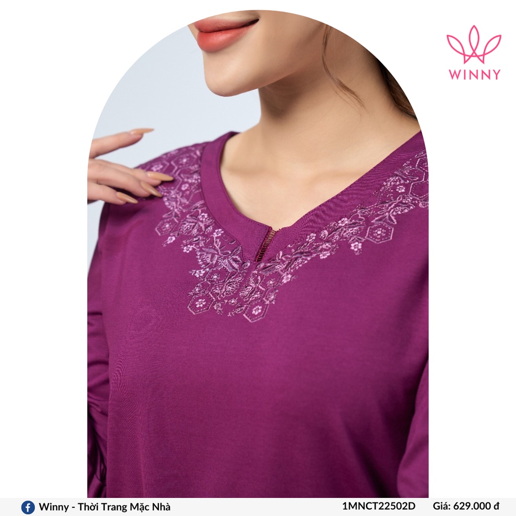 Bộ mặc nhà tay dài quần dài cotton Winny - 1MNCT22502D