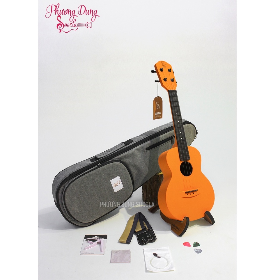 Đàn Ukulele Susanly Orange- size Concert 23inch - Gồm Full Phụ Kiện