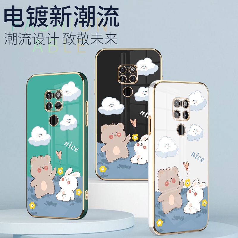 Ốp Điện Thoại Silicon Viền Mạ Hình Gấu / Thỏ Cho Xiaomi Redmi Note9 Note9PRO 9S Note7 7PRO Note8 8PRO Note10 10PRO Note8T mobile