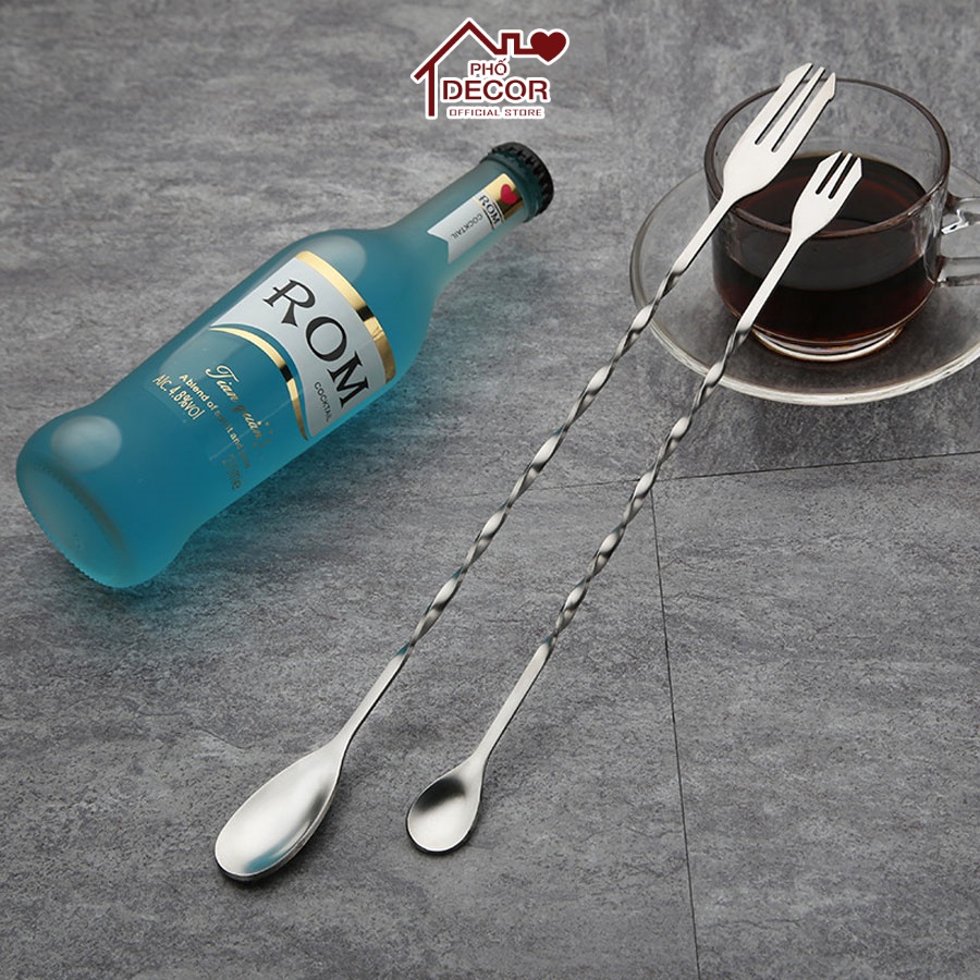 Que Khuấy Phố Decor Pha Chế Rượu, Cocktail, Cà Phê, Sinh Tố, An Toàn Chất Liệu Inox
