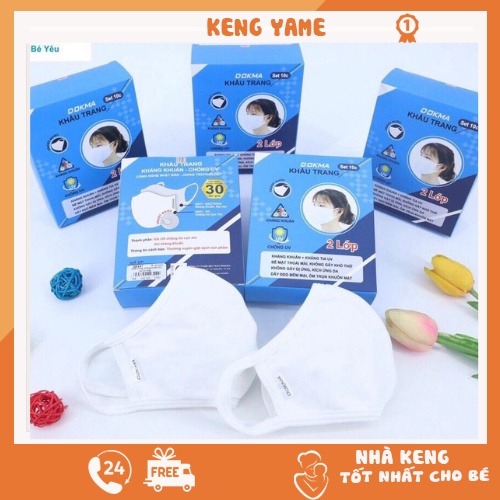 Khẩu trang vải kháng khuẩn khẩu trang vải chống nắng cho người  lớn cao cấp dokma