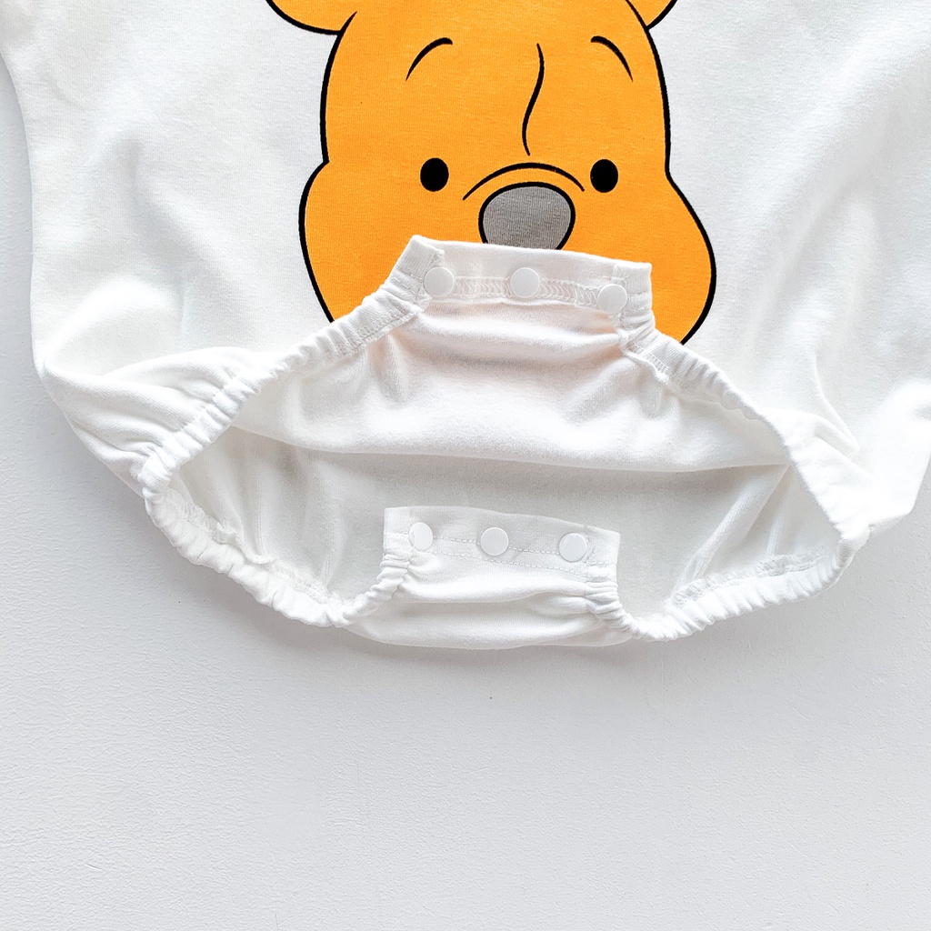 Bộ áo liền quần tay dài in họa tiết hoạt hình dễ thương thời trang mùa thu cho bé sơ sinh