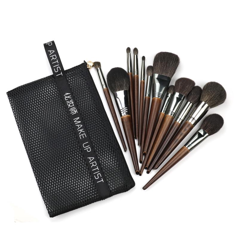 Set 12 cọ trang điểm OVW XQ0123457810111219 + WB 100% lông dê kèm túi đựng