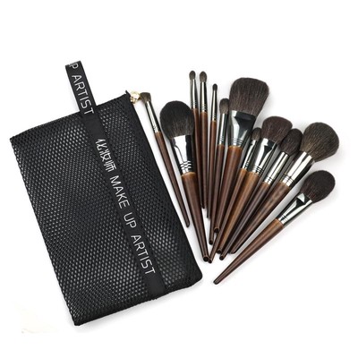 【OVW】Set 12 cọ trang điểm XQ0123457810111219 + WB 100% lông dê kèm túi đựng