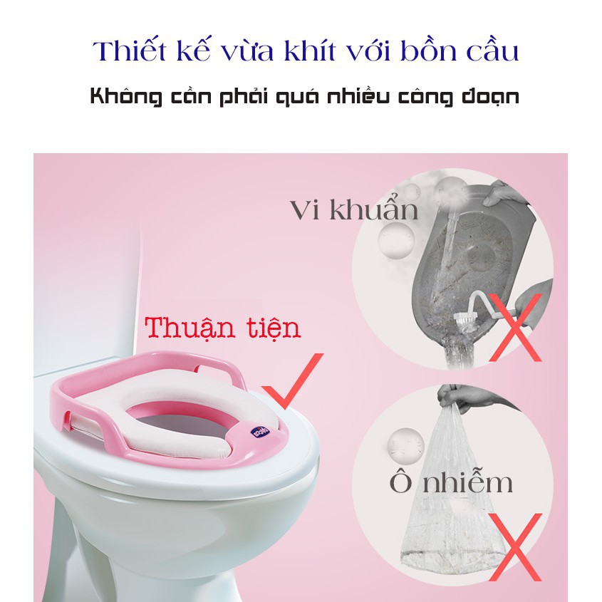 Nắp/ bệ thu nhỏ bồn cầu Chicco tiện lợi cho bé tập đi vệ sinh