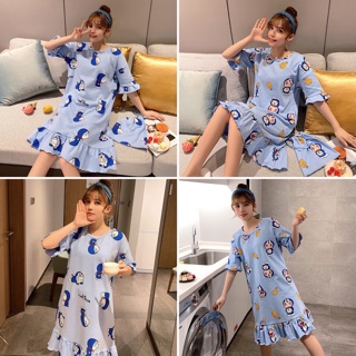 Váy Đầm Đuôi Cá Form Dáng Rộng Doremon Doraemon